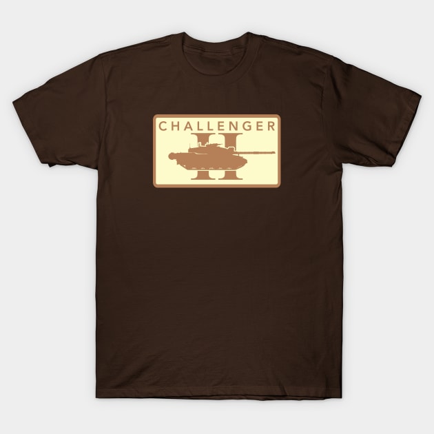 Challenger 2 Patch (desert subdued) T-Shirt by TCP